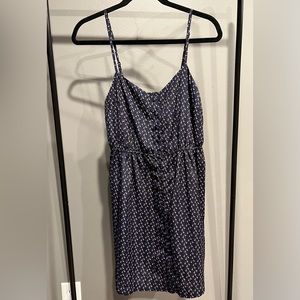 Forever 21 strappy pink bow print navy dress